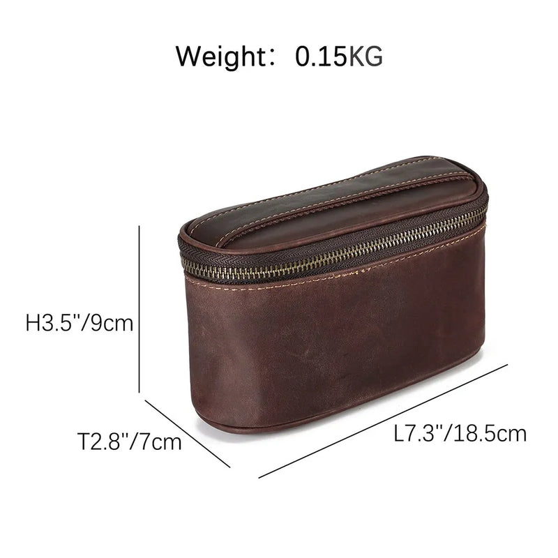 Genuine Leather Portable Official Seal with Pen Slots Organizer Box Accessories with Card Holder