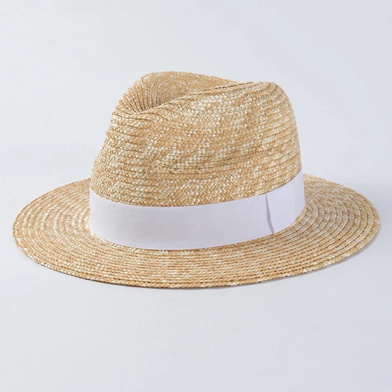 Mens Hat Panama Hat Ribbon Black Spring Summer Casual Outdoor Jazz Female Male Beach Sun Hat