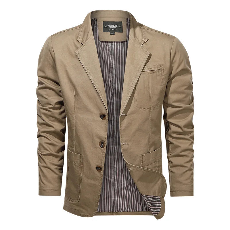 Men Jacket Elegant  Gentleman Lapel Loose Casual Slim Fit