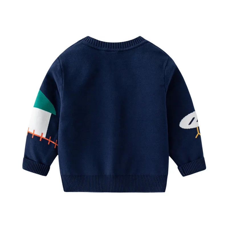 Arrival Boys Girls Buttons Sweaters Long Sleeve Autumn Spring Outwear Children's Duck Sweatshirts Kids