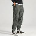 Cargo Pants Men Streetwear Casual Loose Joggers Pants Man Stretch Wash Cotton Overalls Trousers