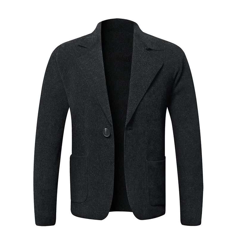 Men's Cardigan Knitted Jacket Versatile Male Tops