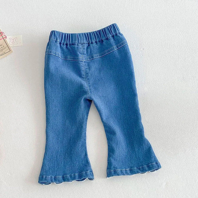 Girls Jeans Blue Toddler Denim Pants Spring Children Clothes