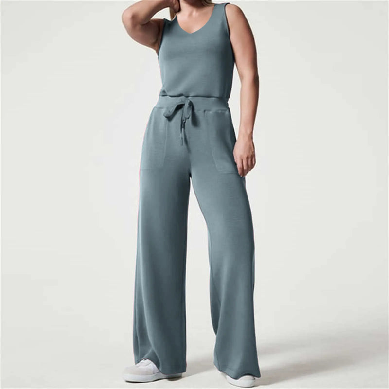 Casual Slim Knitted Women Jumpsuit Soft Loose Romper Overalls Lady Elegant Bodysuits