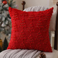 Red Christmas Decorative Pillow Covers Soft Plush Throw Pillows Pillowcases for Couch Sofa Holiday