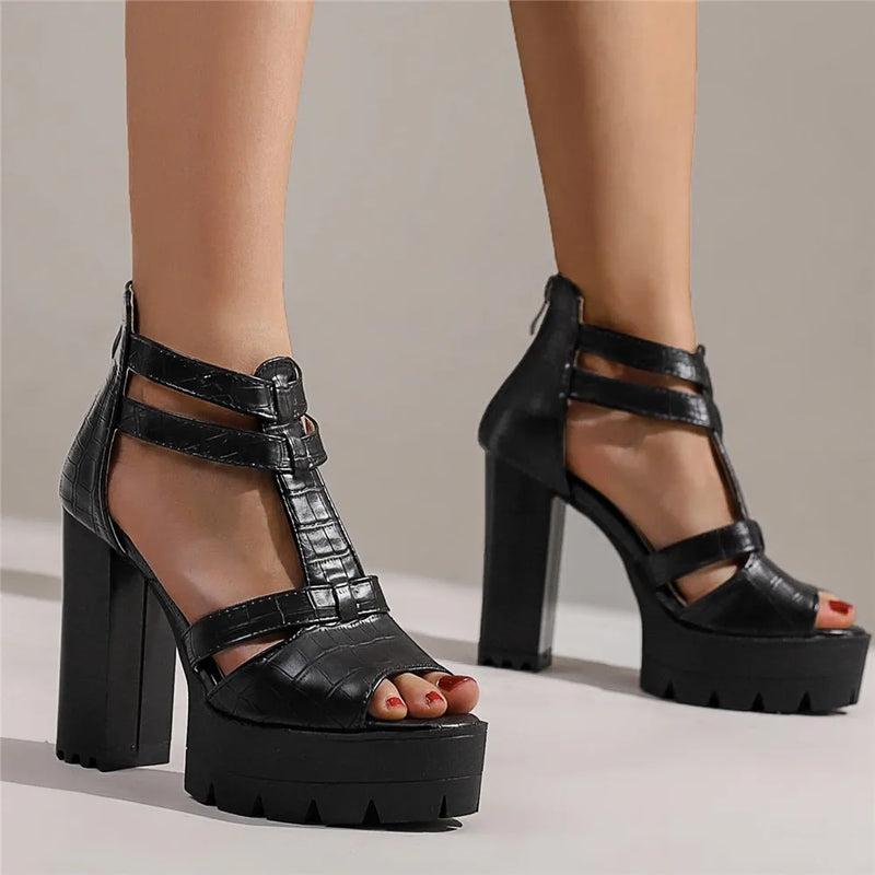 Pumps Summer Shoes For Women Sandals Platform Rome Thick Heels