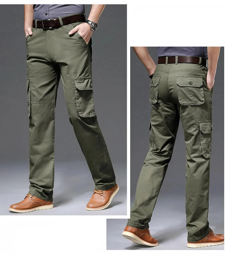 Spring Men's Cargo Pants Cotton Work Wear Autumn New In Climbing Outdoor Casual Loose Trousers For Men