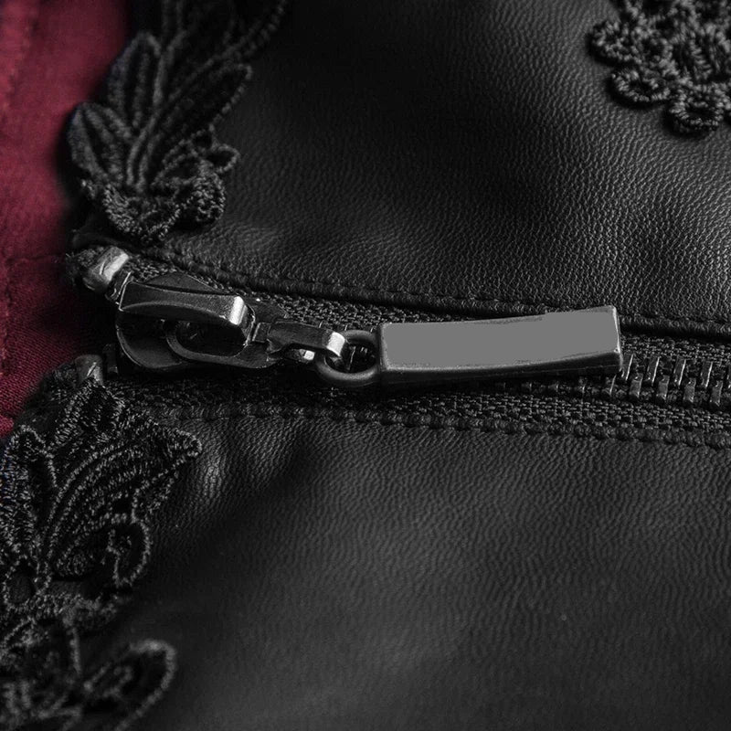 Harness Brocade Draw String Women Leather Corset Embroidery belt