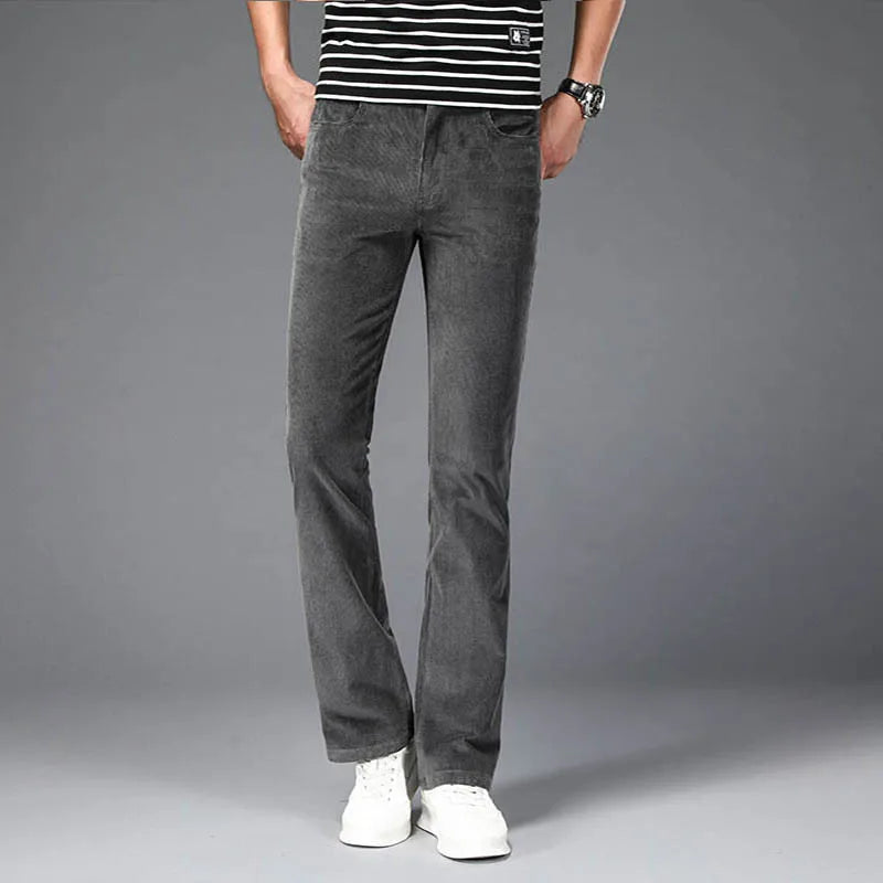 Men Autumn Spring Corduroy Pants Male Casual Flares Trousers