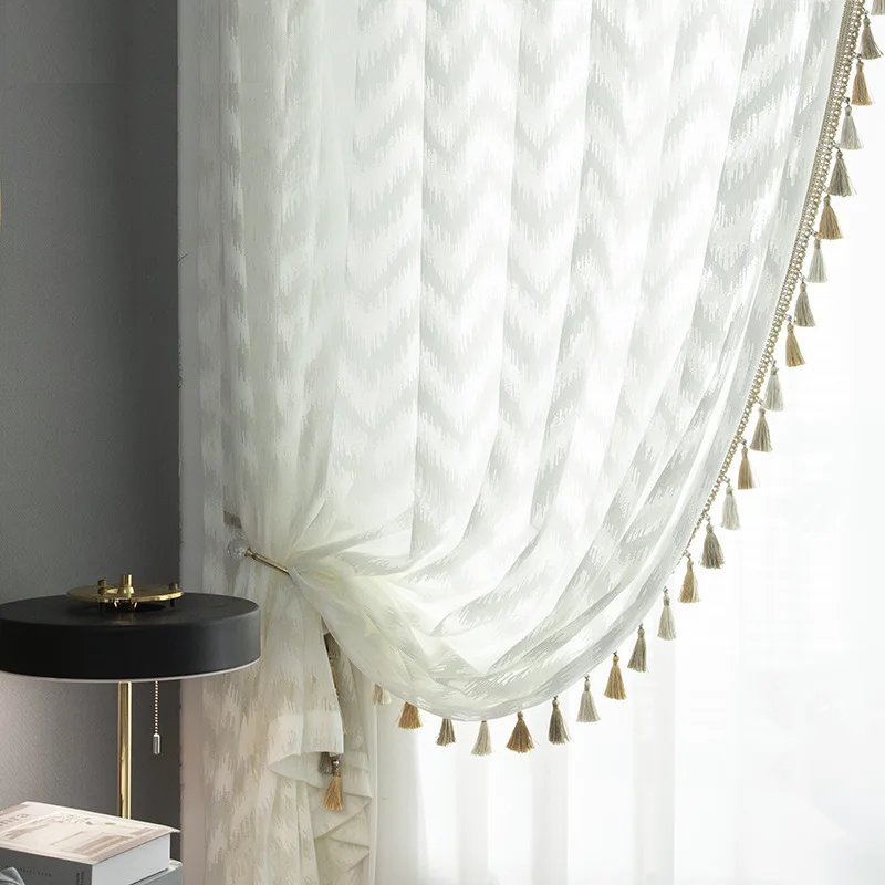 French Light Curtains for Living Dining Room Bedroom Luxury Curtain