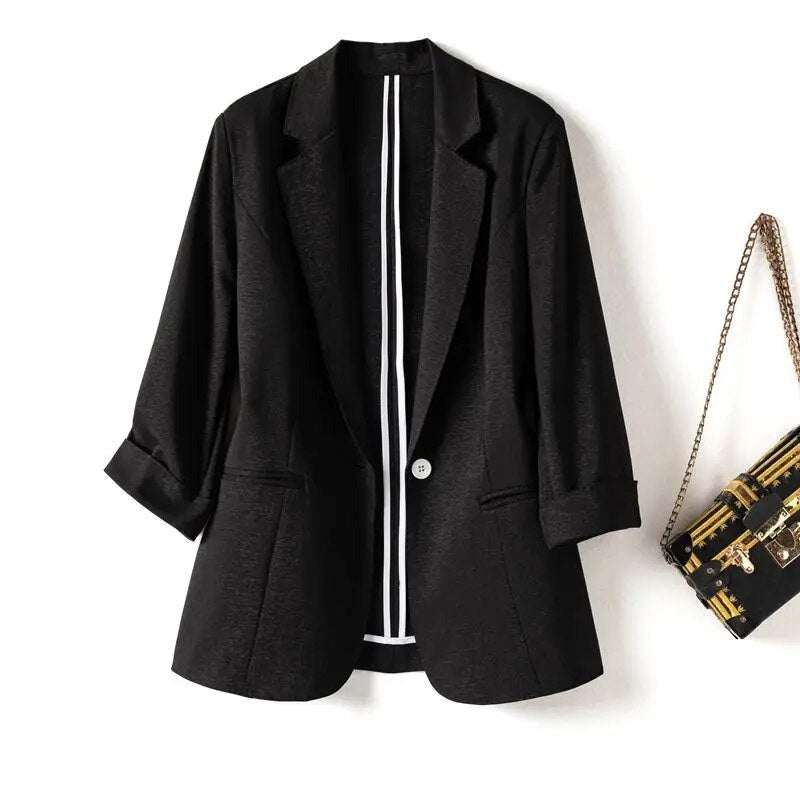 Elegant Woman Jacket Summer Suits Commuting Summer Blazers Women