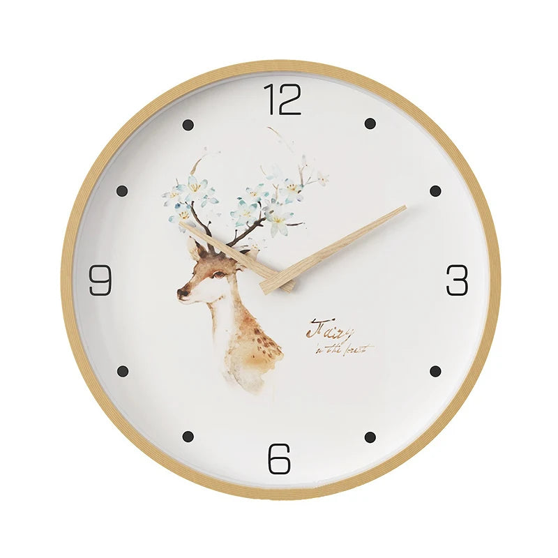 Large Wood Wall Clock Nordic Silent Clock Watches Wall Hangings Living Room Decoration