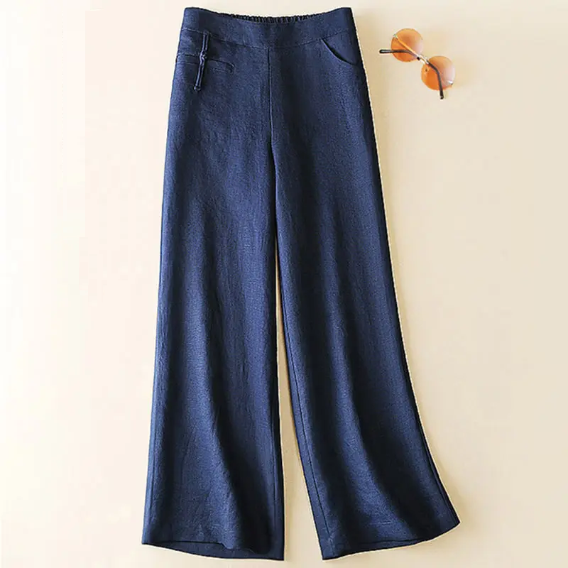 Pants Women Loose Ladies Linen Casual Trousers