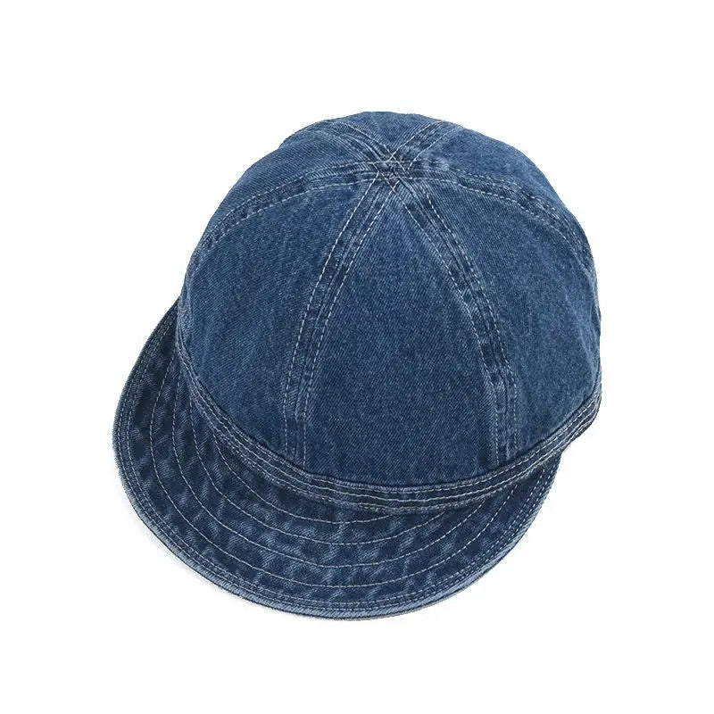 Short Brim Denim Baseball Caps Summer Outdoor Leisure Visor Hats Washed Cotton Hip Hop Casual Cap Unisex