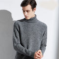 Cashmere Sweater Men Round Neck Thickened Half High Neck Knitted Shirt Sweater Men's