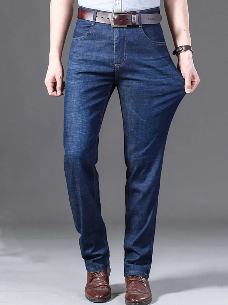 Men Jeans Denim Pant Straight Trousers