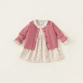 Girls Floral Dress Knitted Girl Cardigan Versatile Knitting Children Sweater