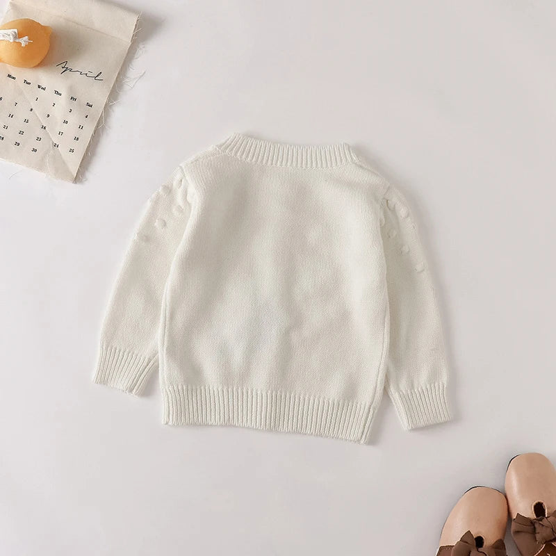 Newborn Knitwear Long-sleeve Cotton Baby Sweaters Princess Girls Coat Sweater Toddler Knit Cardigans Infant Tops Jacket