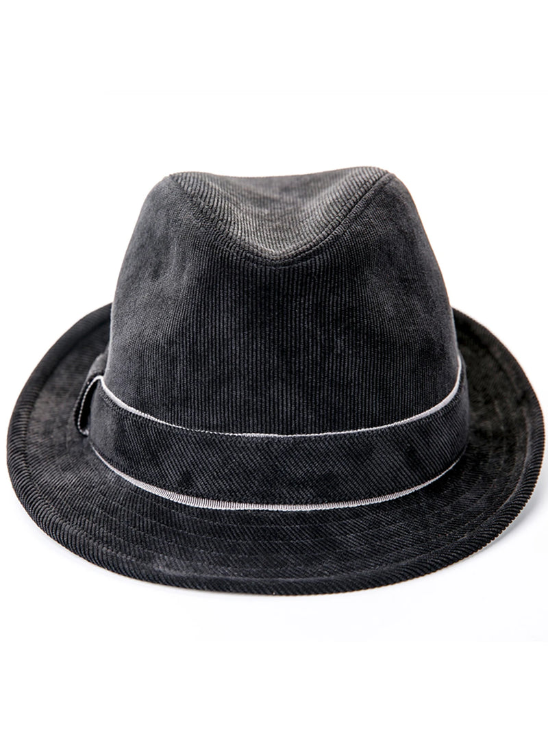 Wide Brim Denim Fedora Hats For Women Men Black Jazz Trilby Panama Hat Gentleman