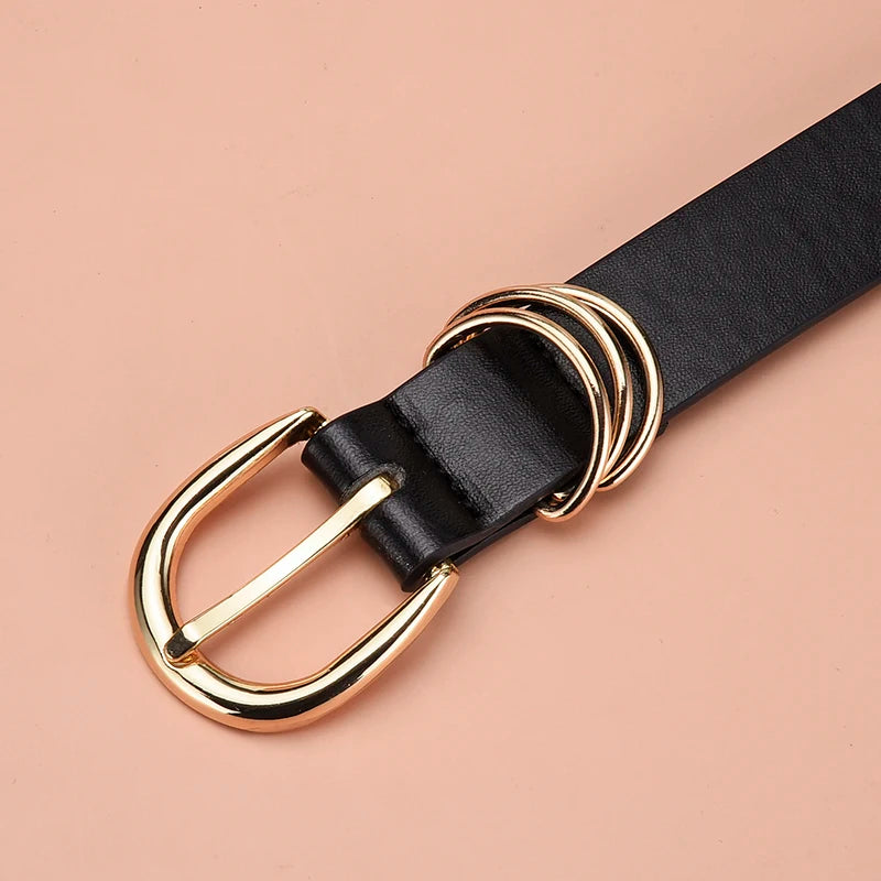 Luxury Designer Black Belts For Women Simple Belt Dress Jean Pants Waistband Belts