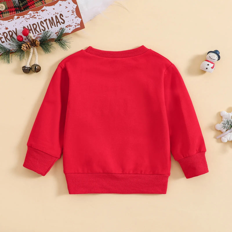 Christmas Baby Boys Girls T Shirts Long Sleeve Pullover Xmas Letter Autumn Sweatshirt Tops