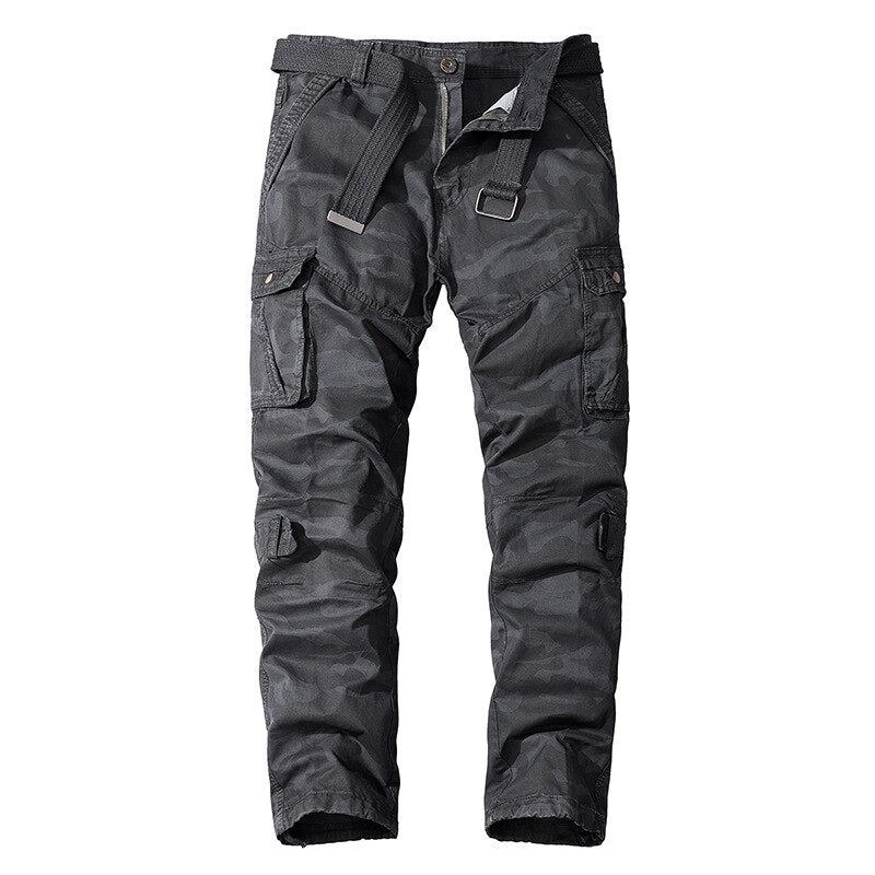 Military Men Pants High Quality Outdoor Jogging Cargo Pant Casual Army Camouflage Straight Solid Army Trousers