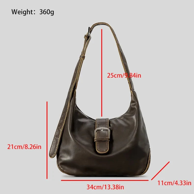 Women Retro Shoulder Bag Female Handbag Totes Casual Underarm Bag  Casual Crossbody Bag