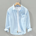 Embroidery Chic Patchwork Shirt Men Classic Business Casual Formal Top