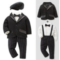 Winter Men Gentleman Suit Baby Padded Suit Children Clothing Set