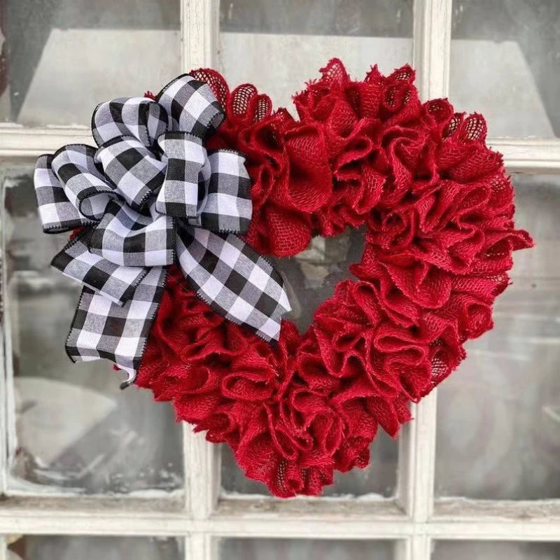 Love Wreath Valentine Day Decorative Wreath Front Door Bedroom Living Room Window Decoration