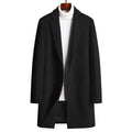 Autumn Winter Woolen Coat Men Slim Fit Long Woolen Blend Coat Thick Jacket Overcoat