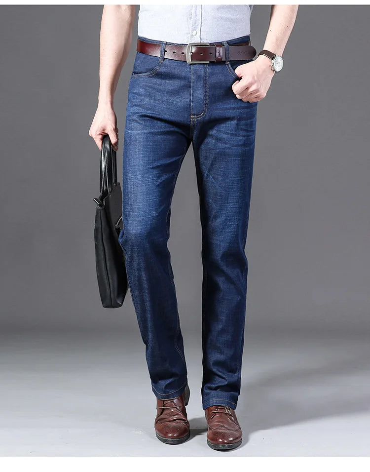 Men Jeans Denim Pant Straight Trousers