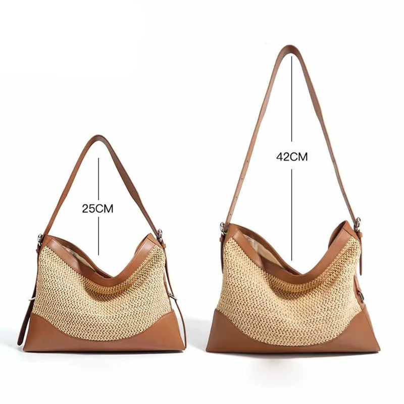 Beach Tote Woman Bag Handmade Bags Casual Vacation Shoulder Handbag and Purses Knited