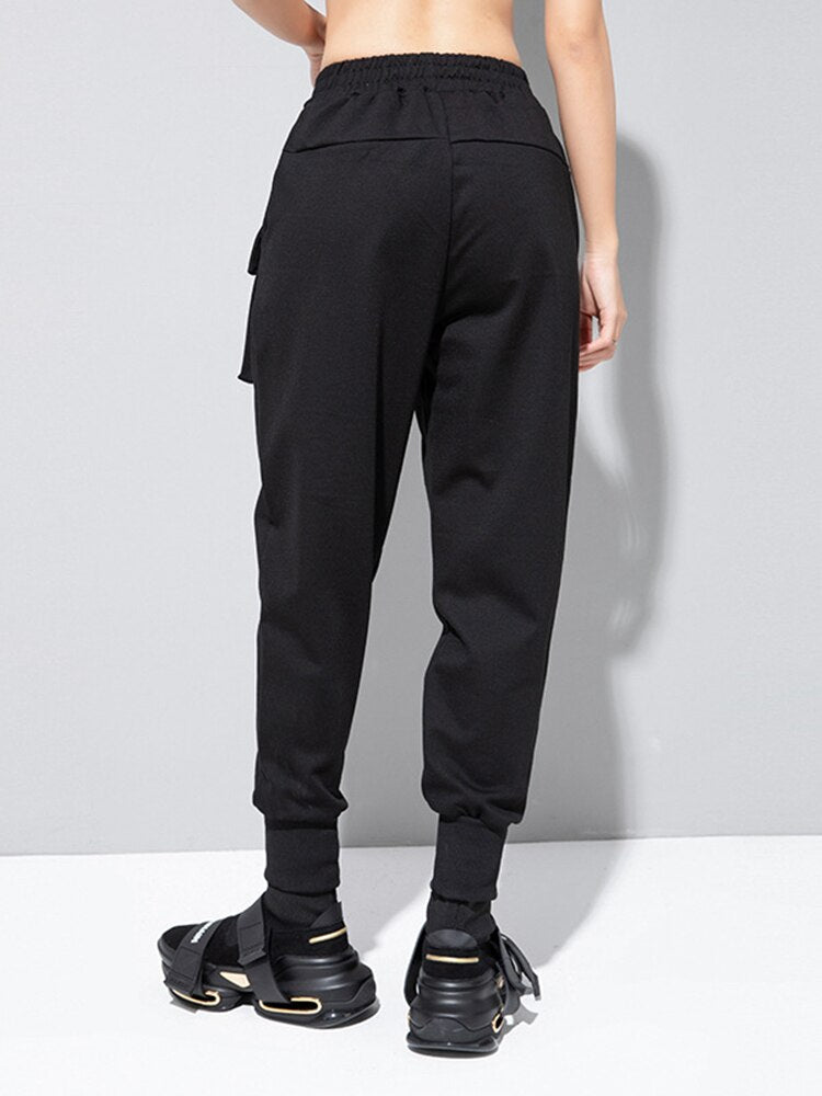 Waist Zipper Long Harem Pants New Loose Fit Trousers Women Tide Spring Autumn