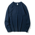 Men Spring Fall Solid Simple Basic Pullover Casual Loose Bottoming Tops