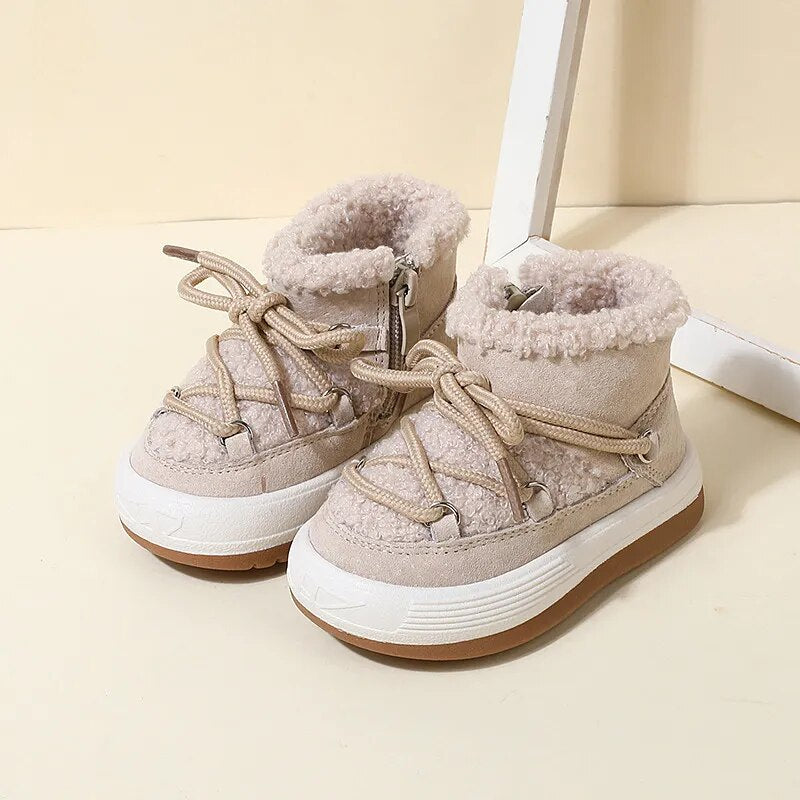 Autumn Winter Baby Boots Warm Plush Toddler Kids Sneakers Infant Shoes Little Boys Girls Boots