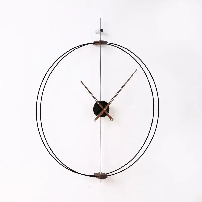 Minimalist Wall Clock Creative Luxury Art Clocks Solid Wood Pointer Wall Clock Silent Movement Clocks