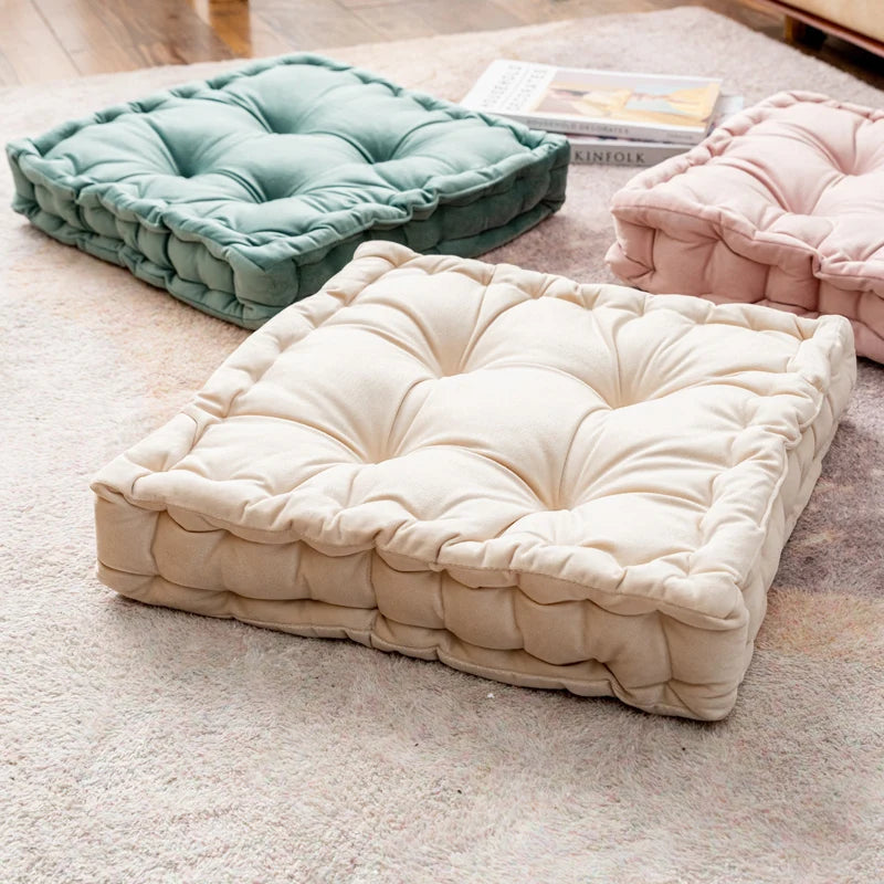 Square Pouf Tatami Cushion Pillow Floor Cushions Soft Seat Pillow Pad Throw Pillow Cushion