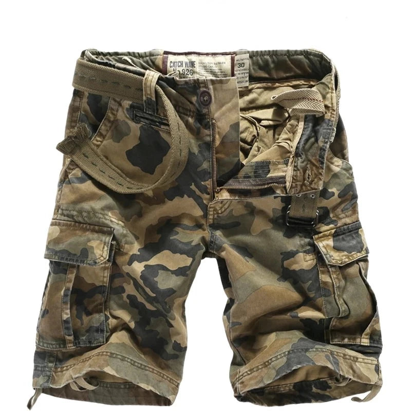 summer men shorts cotton cargo streetwear