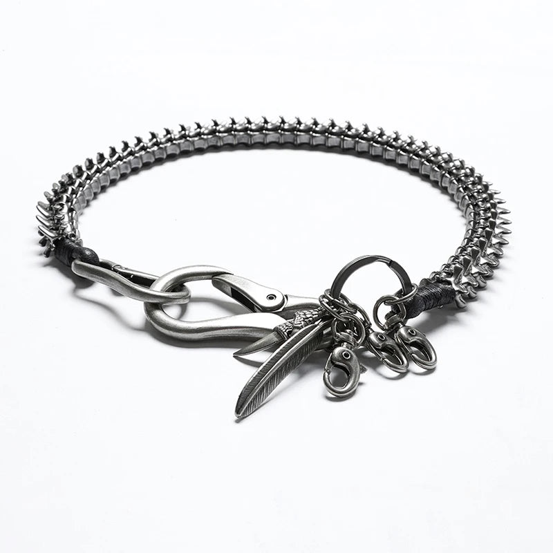 Men's Apocalypse Punk Simulated Waist Chain Personalized Retro Style Accessories Gifts for Men