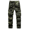 Men Trousers Cotton Straight Multi-pocket Casual Overalls Denim Work Pants Trousers For Male