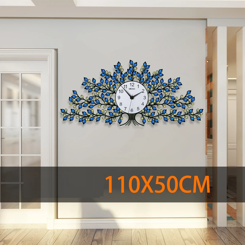 Luxury Wall Clock Living Room Wall Home Decorative Art Clock Mechanism Quartz Watch Home