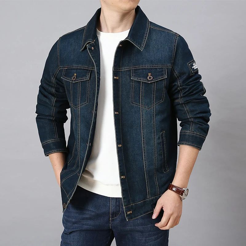 Jeans Coat for Men Denim Jackets Man Cargo Men's Classic Denim Jacket Men Jacket