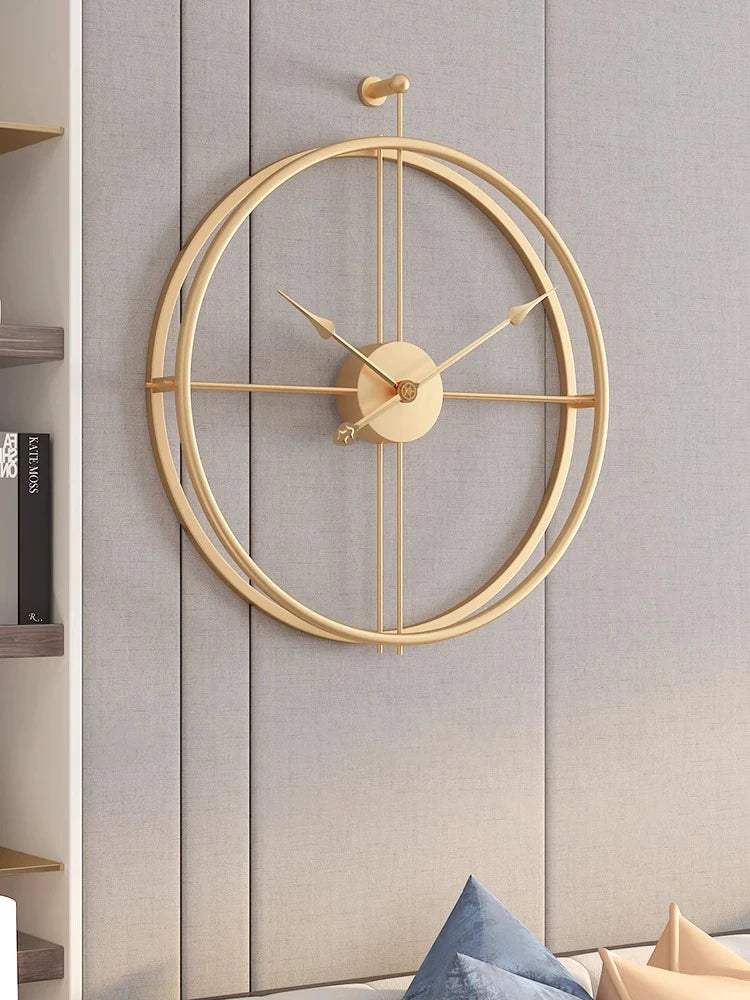 Nordic Luxury Wall Clock Metal Modern Clocks Wall Home Decor Wall Watch Silent Clock