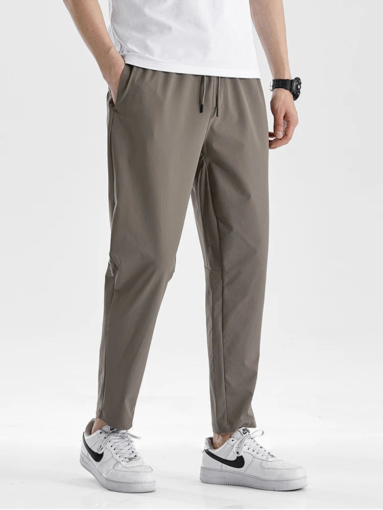 Summer Quick Dry Sweatpants Men Breathable Cool Light&Thin Sportswear