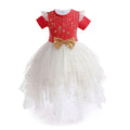 Dress For Girl Children Princess Dresses Girls Clothes Birthday Wedding Gown Short Sleeve