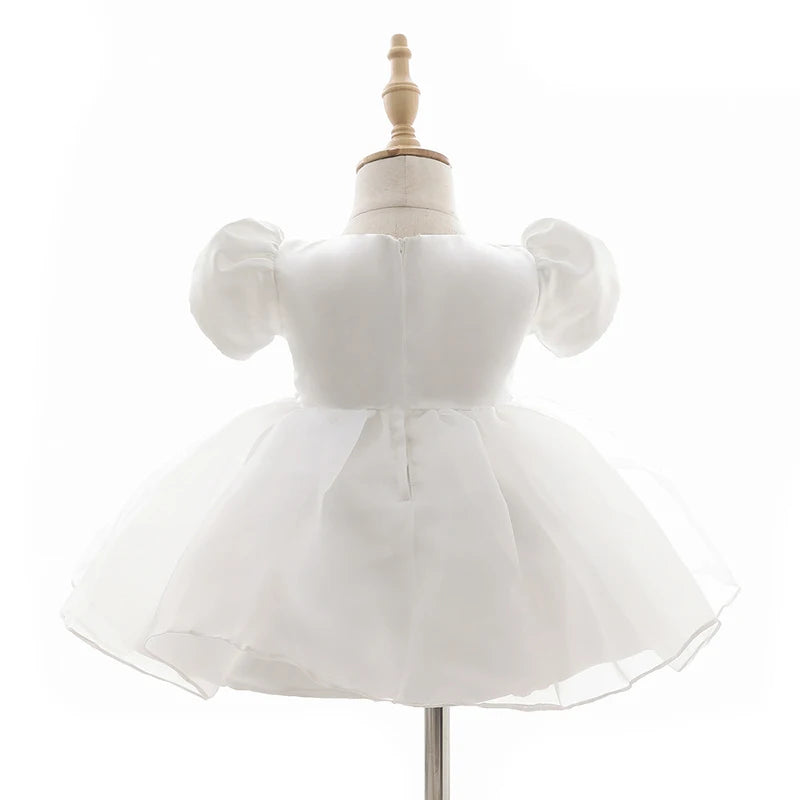 Birthday Princess Baby Girl Dress Infant Christening Baptism Dress Summer Girl Dress