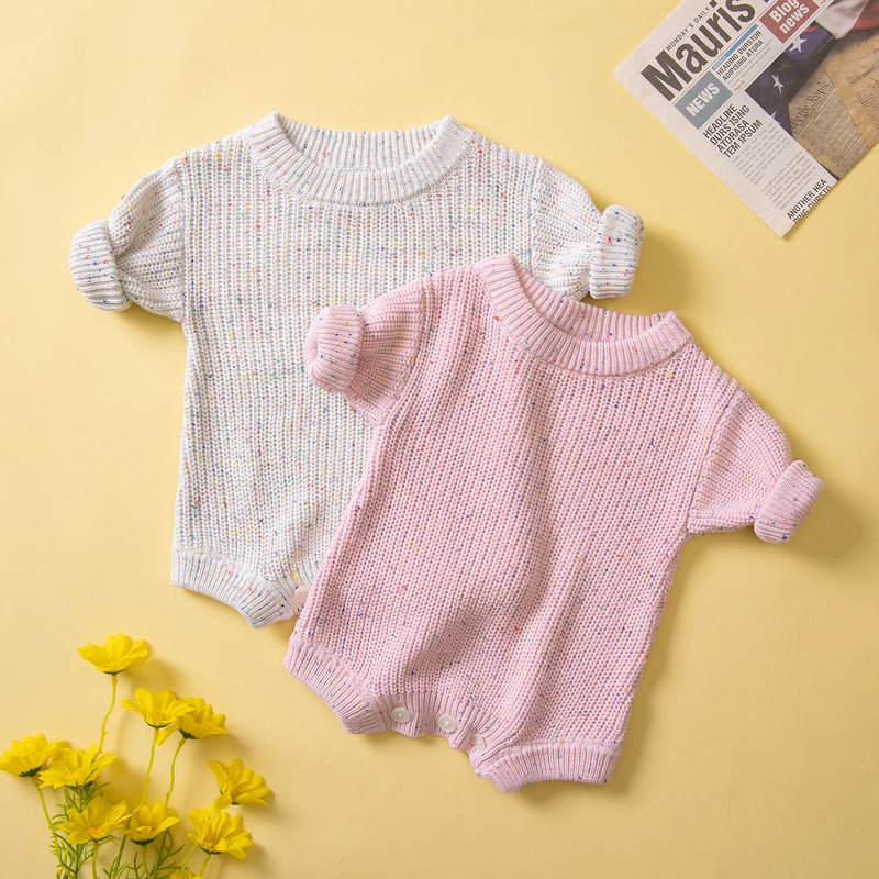 Warm Baby Romper Knit Infant Baby Boy Girl Jumpsuit Playsuit Fall Winter Spring Clothing