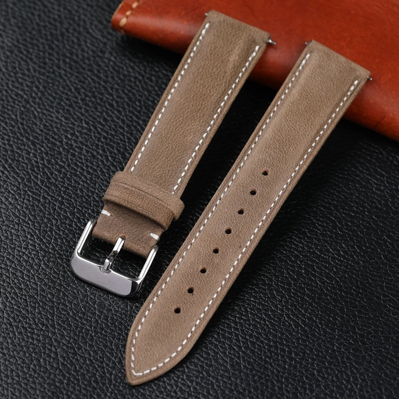 Handmade Leather Watchband Release Soft  Ultra-Thin Soft Strap