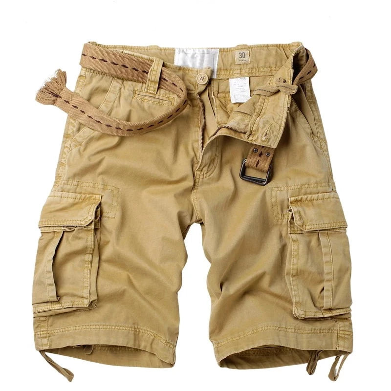 summer men shorts cotton cargo streetwear